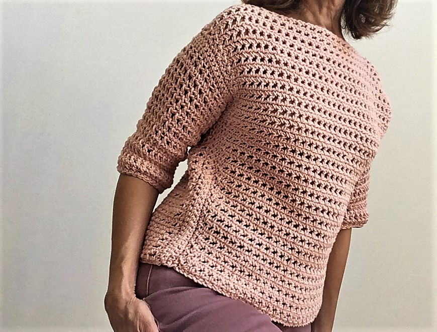Crazy Cool Blushing Autumn Sweater - Crazy Cool Crochet