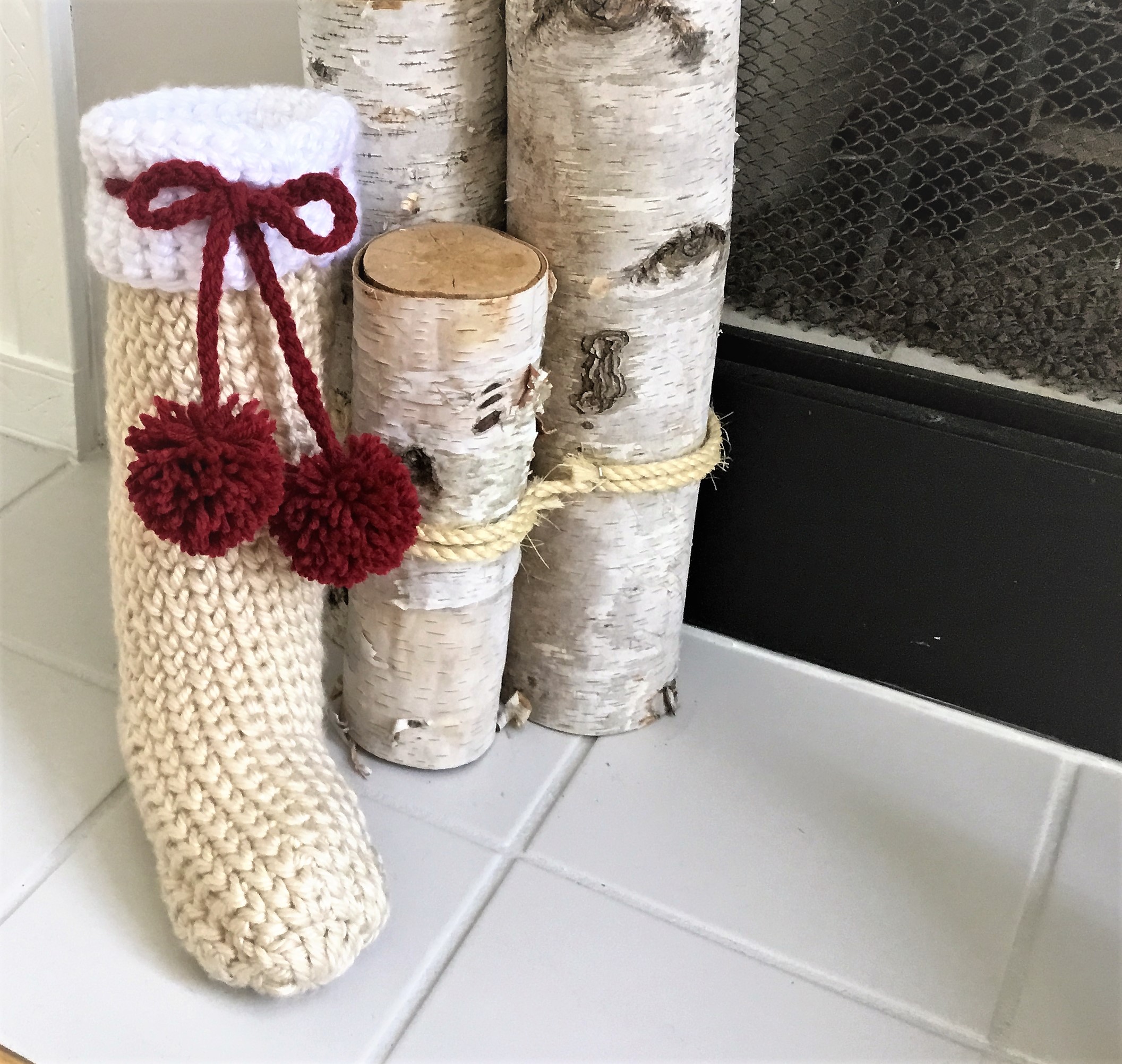 farmhouse christmas stocking