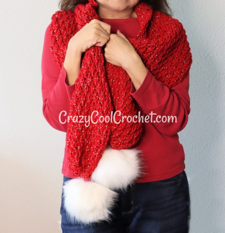 Crochet Christmas Scarf Pattern Crazy Cool Crochet