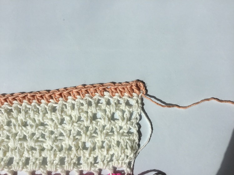 crochet poncho last row