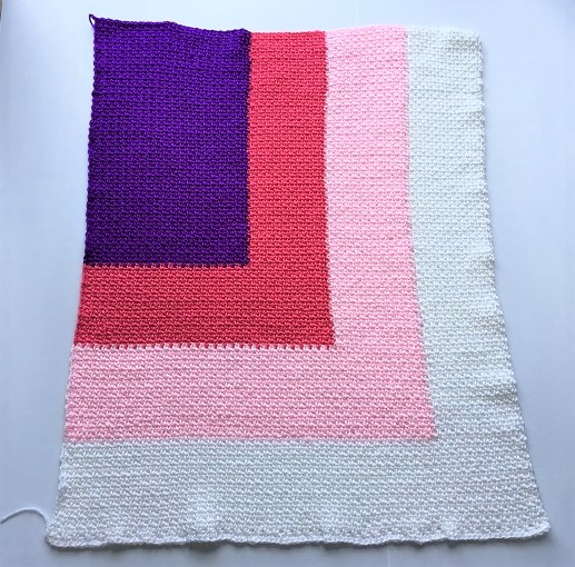 crochet dress color block