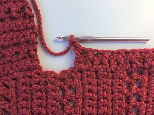 pocket shawl ribbed border