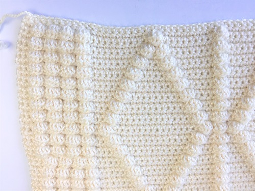 crochet bobbles pillow cover