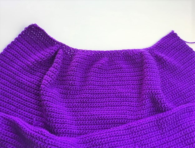 crochet cape shoulder shaping