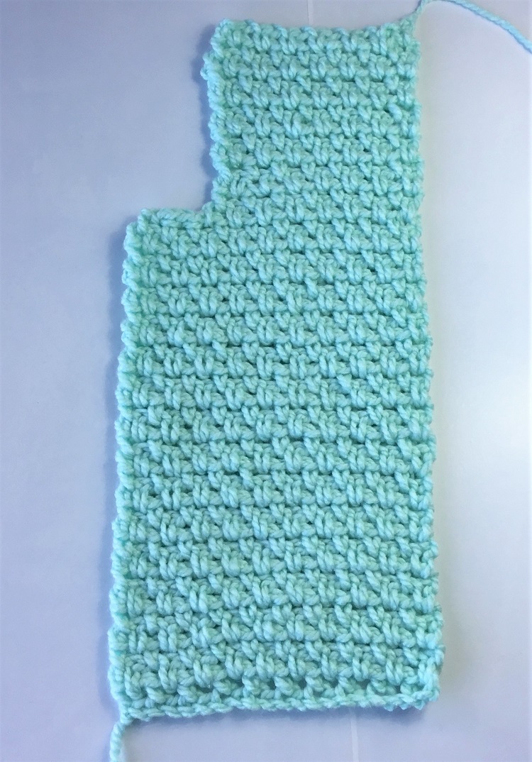 crochet vest front panel