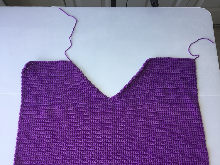 crochet tee shirt front panel