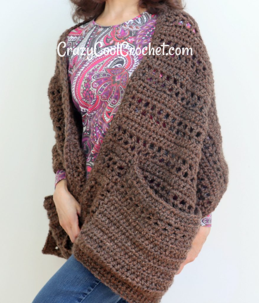 crochet pocket shawl pattern