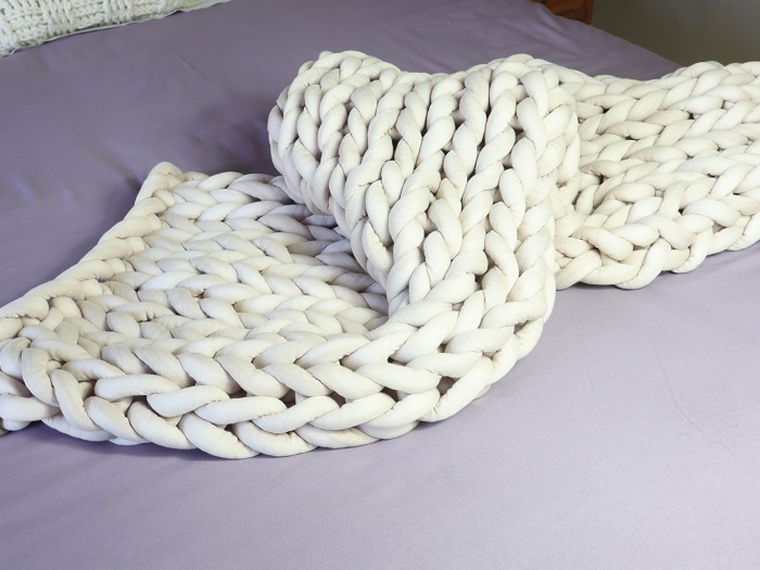 giant hand knit blanket