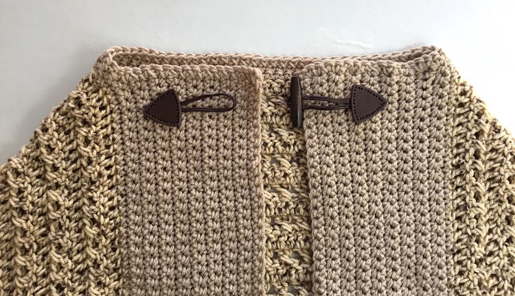 crochet shrug closure