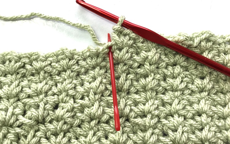 crochet sc v stitch