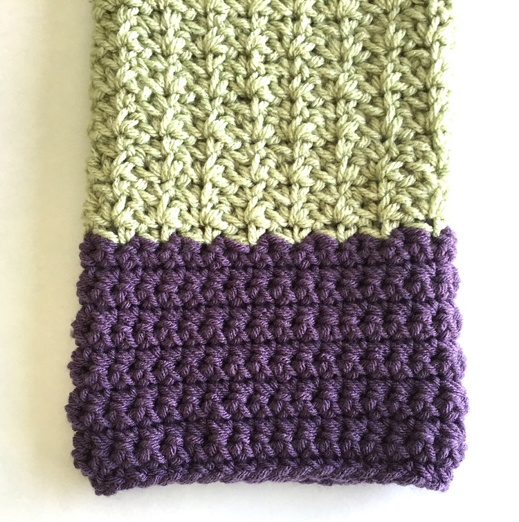 crochet pullover sleeve border