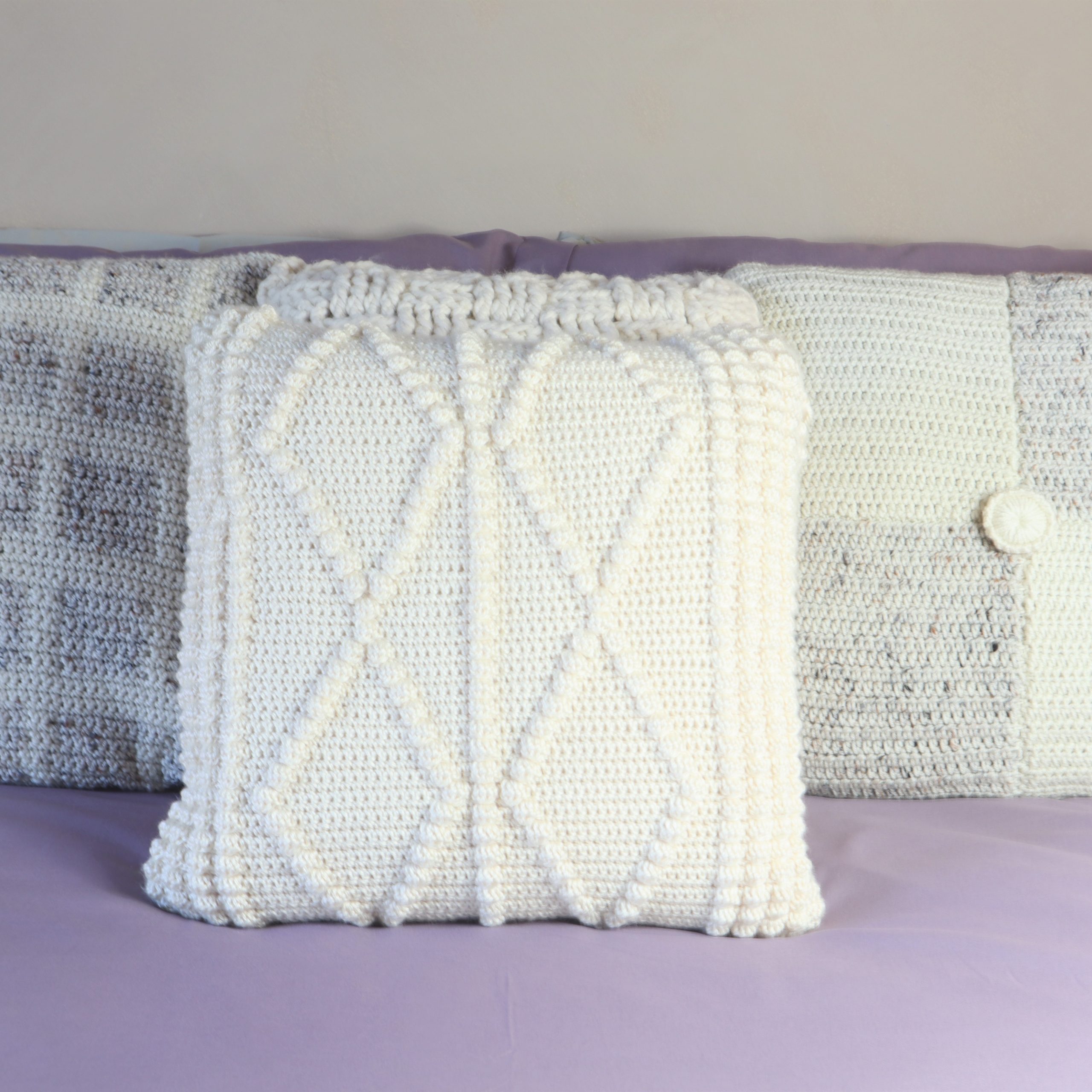 boho crochet pillow cover