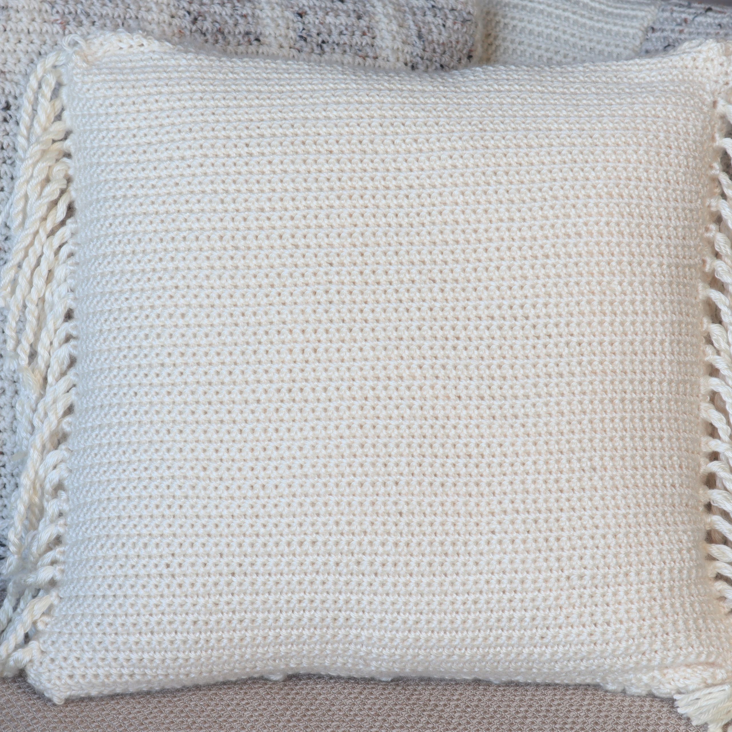 boho crochet pillow cushion