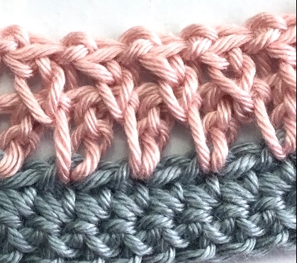 extended single crochet stitch