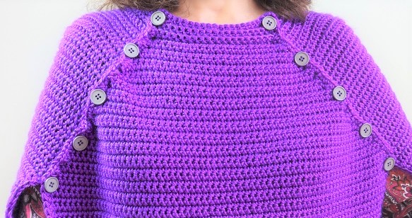 free crochet cape front