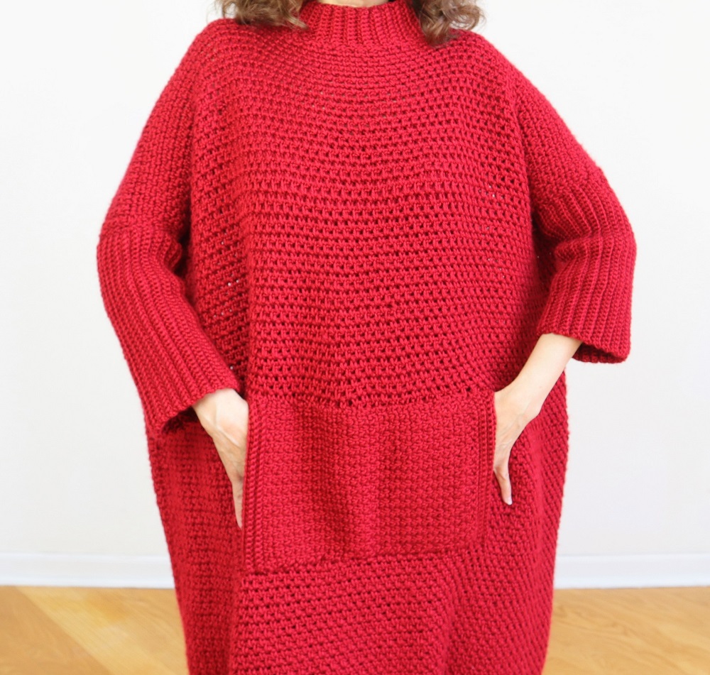 crochet sweater dress