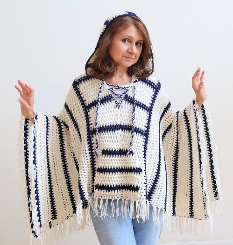 Crochet Poncho with Hood Crazy Cool Crochet