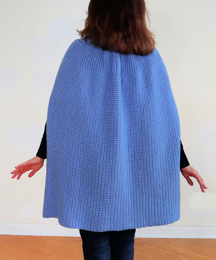 crochet cape back view