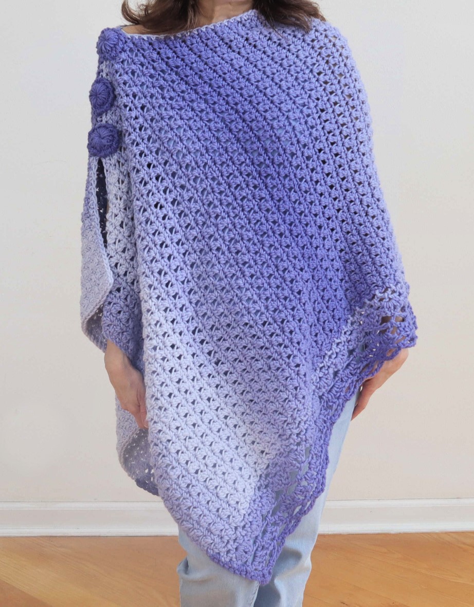 Crochet Asymmetrical Poncho - Crazy Cool Crochet