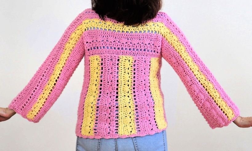 crochet summer top back view