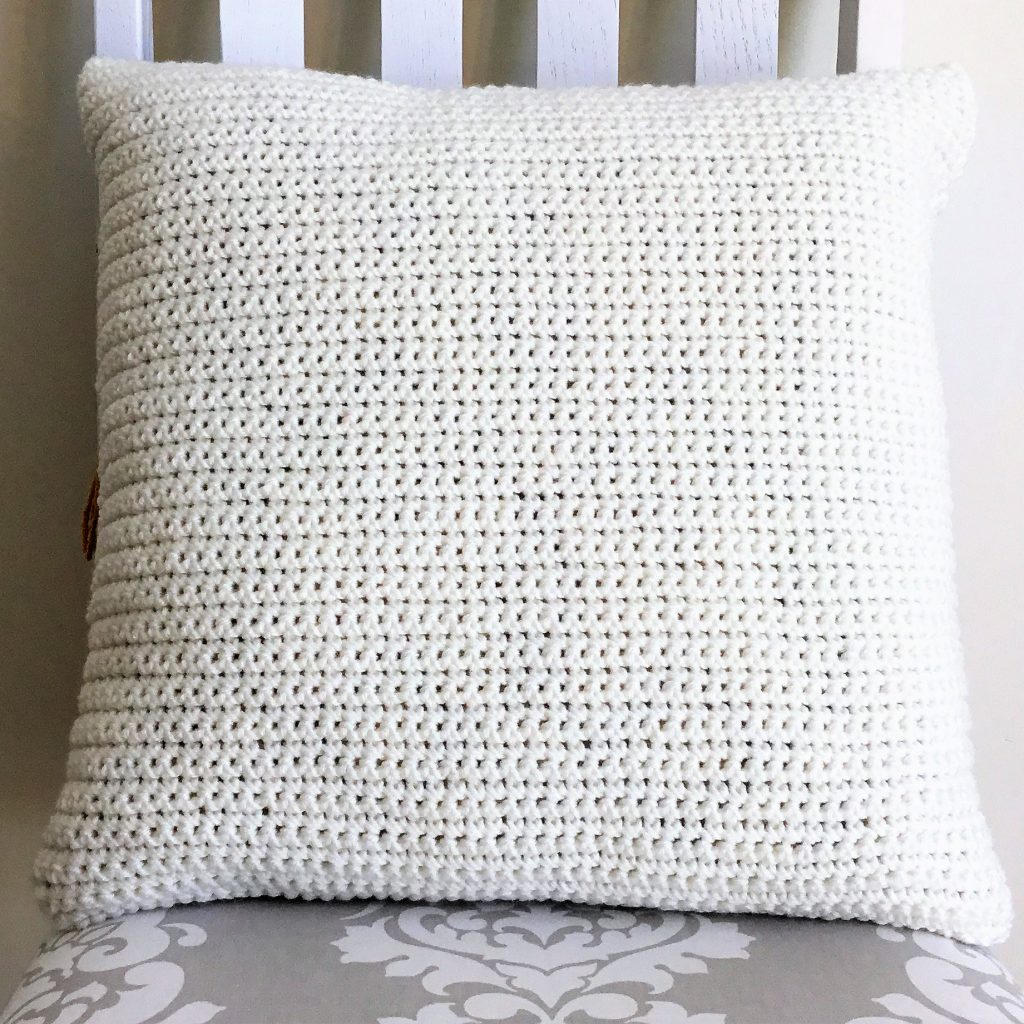crochet pattern for color block pillow cover