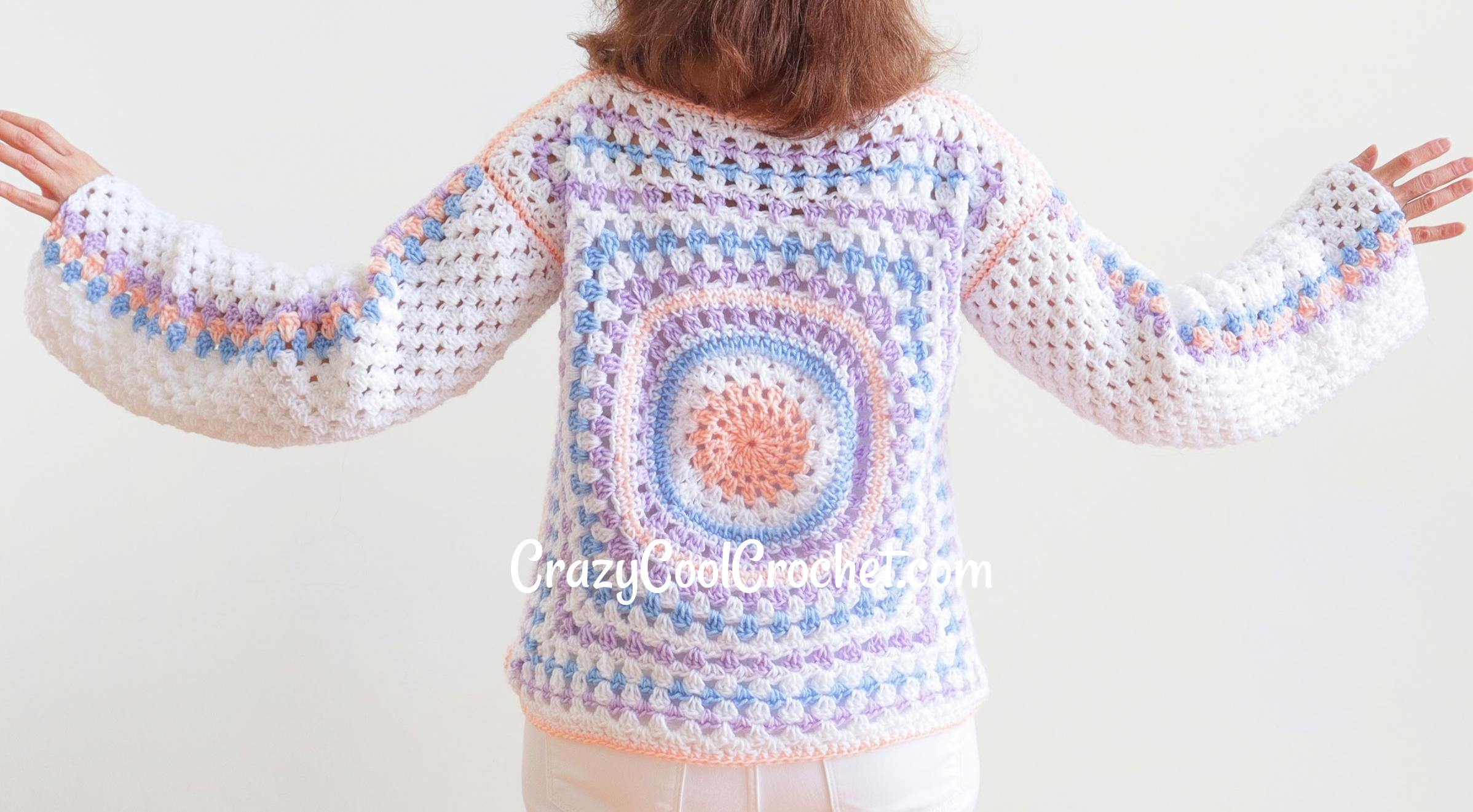 granny square top with sleeves