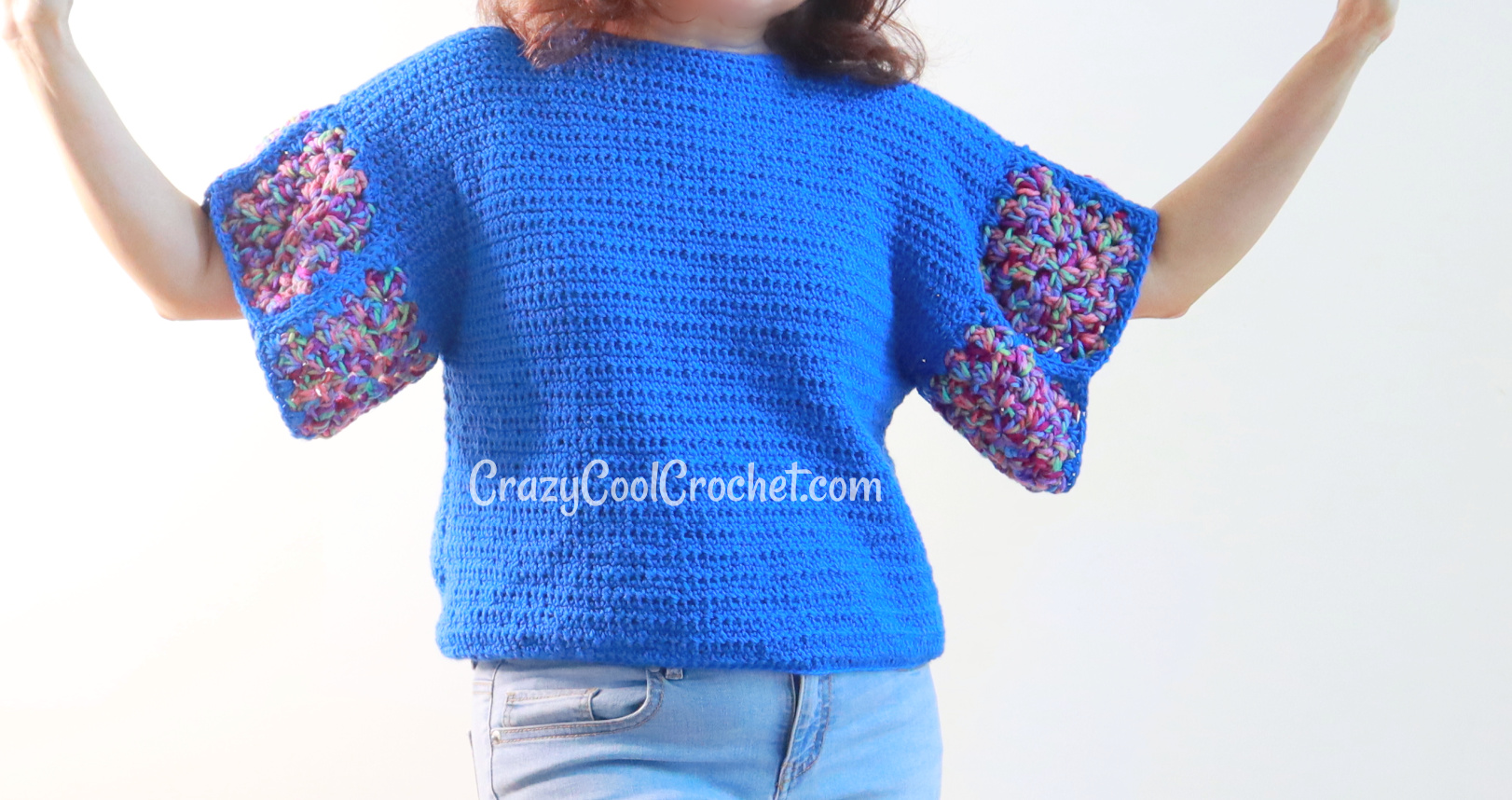 crochet granny squares top