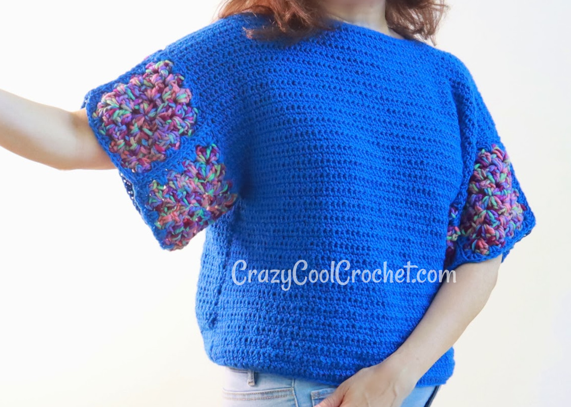 crochet granny square top free pattern