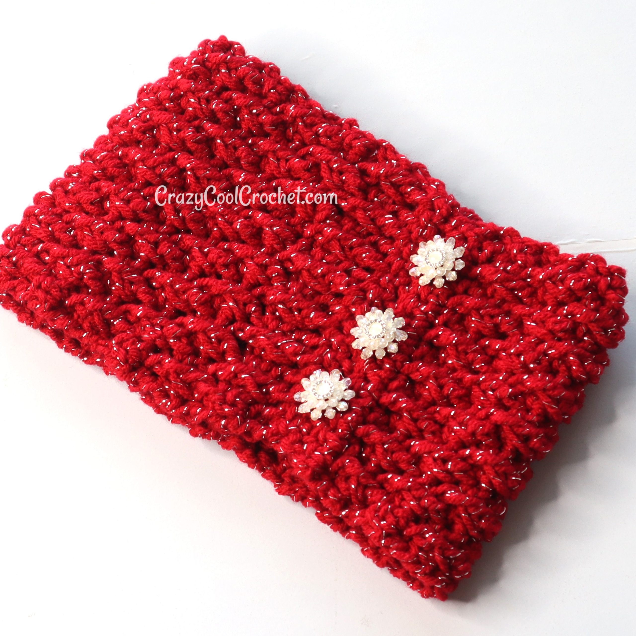 crochet christmas ear warmer