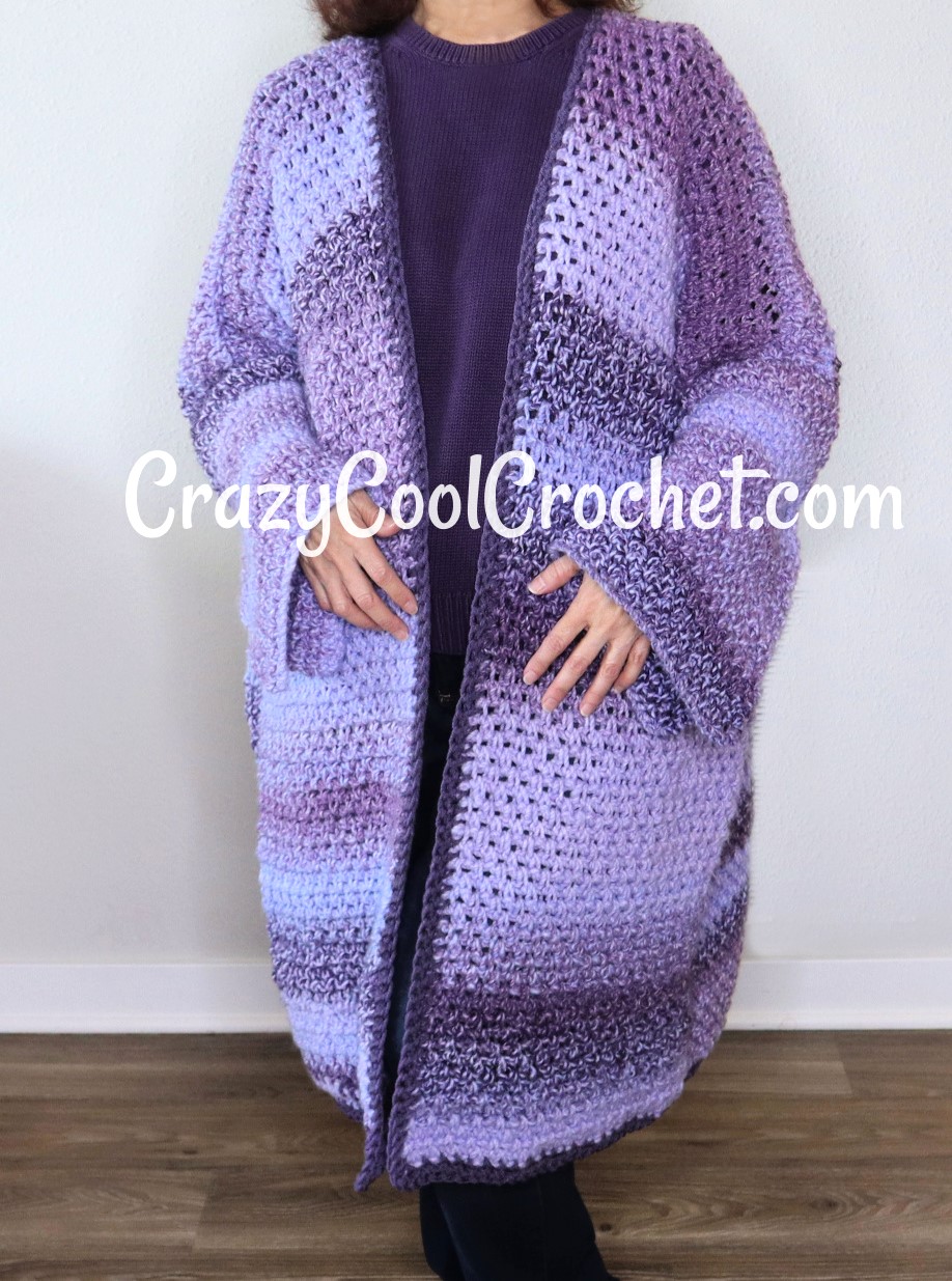 crochet oversized cardigan free pattern