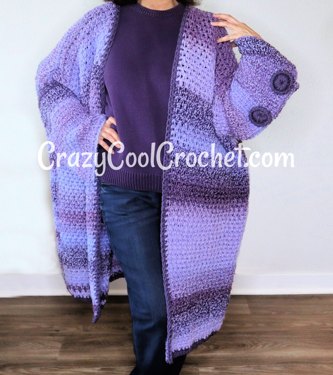 crochet oversized cardigan