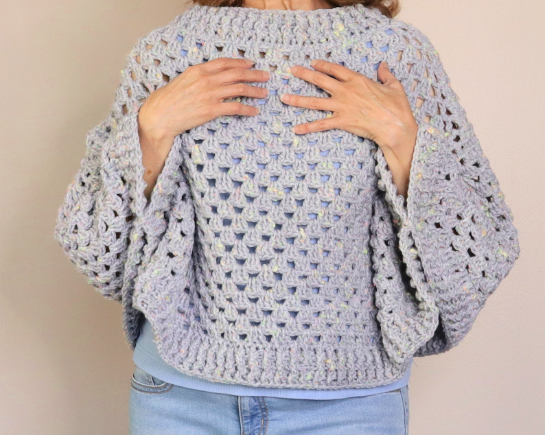 crochet poncho with sleeves
