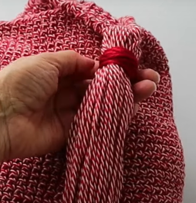 crochet bag with tassel